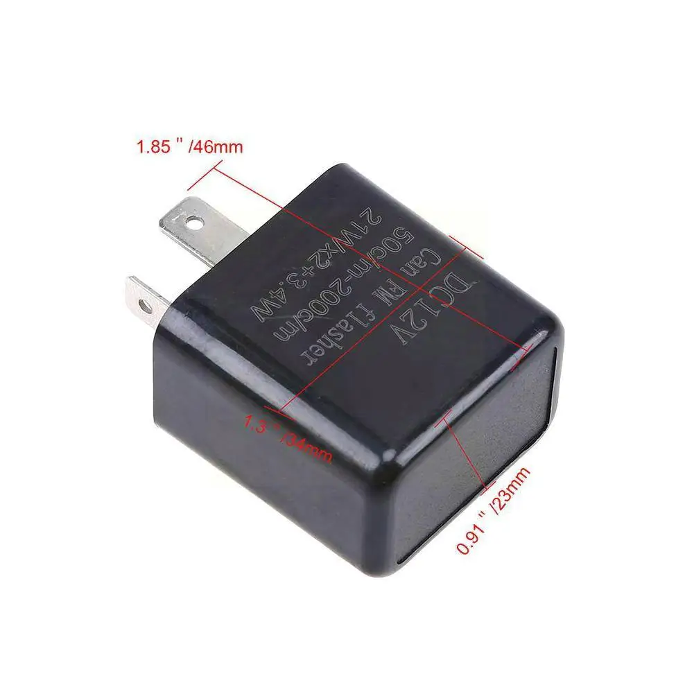 

12V 2 Pin LED Flasher Frequency Relay Turn Signal Indicator Motorbike Fix Multiple Safe Flasher Protection Motorcycle Motor D1N1