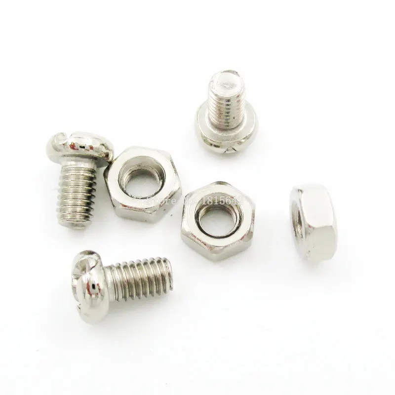 100 шт. 50 комплектов M3 винты из нержавеющей стали с крестообразной головкой гайкой