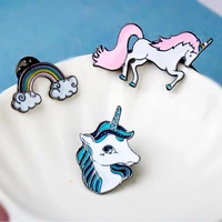 unicorn pride transgender lesbien non binary asexual brooches rainbow unicorn brooch corsage clothing pin