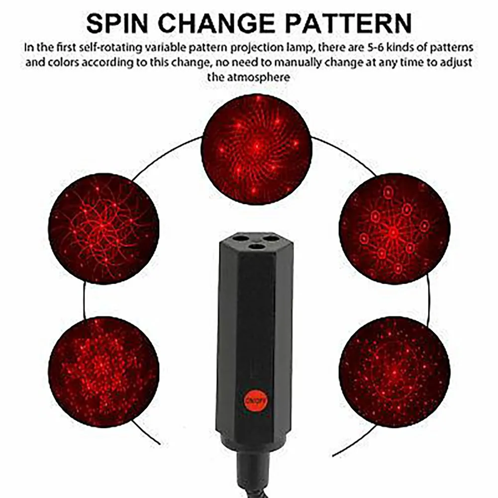 

Star USB Projection Lamp 1 W Accessories Atmosphere Car Decor Interior