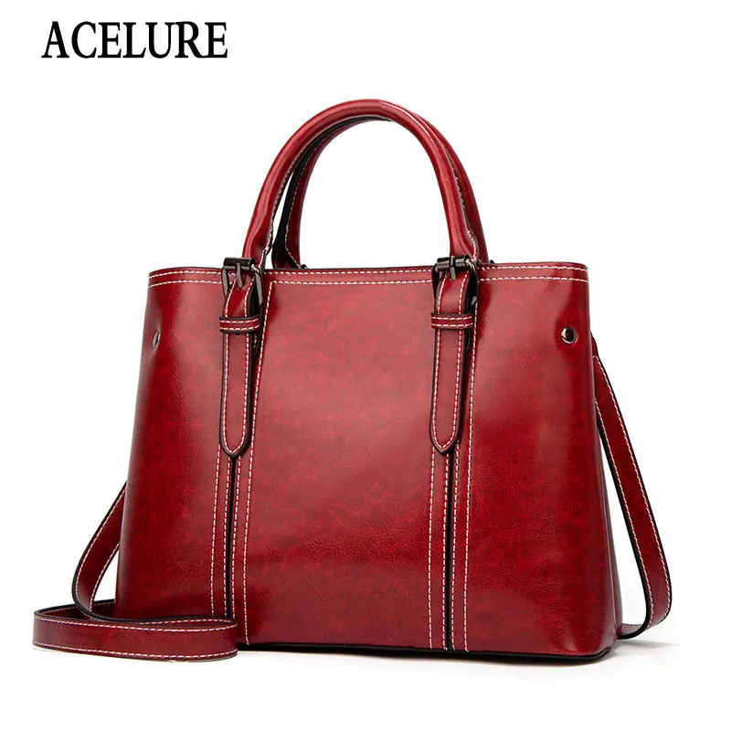 

ACELURE Solid Color Women's Bags New Fashion PU Leather European and American Style Shell Shoulder Bags Lady Messenger Handbags
