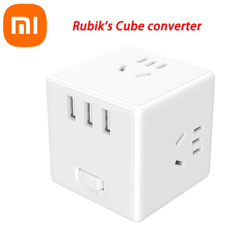 

Original Xiaomi Mijia Rubik's Cube Converter Socket 3 USB Output Ports 5V 2.1A Smart Socket Multi-Function Multi-Hole Socket