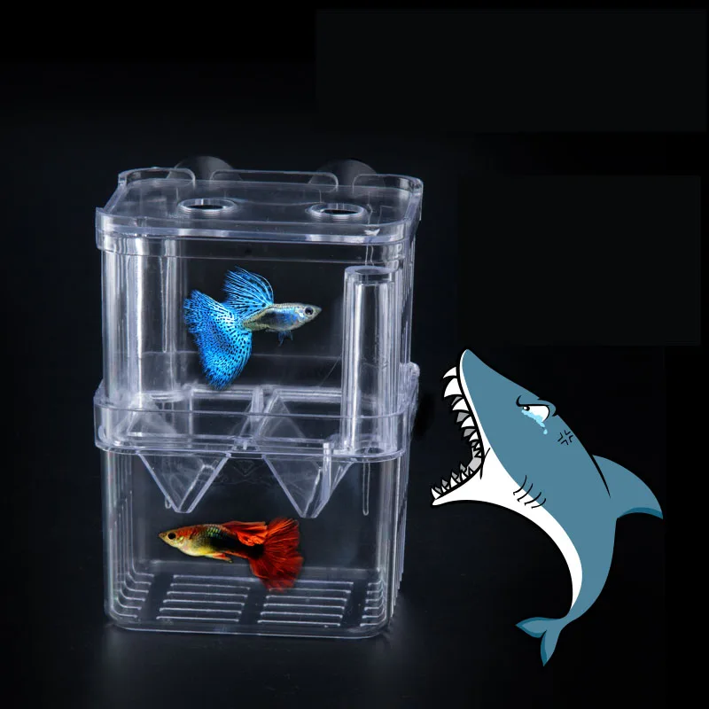 

Aquarium Accessories Acrylic Fish Breeding Isolation Box Fish Tank Aquarium Breeder Double Guppies Hatching Incubator