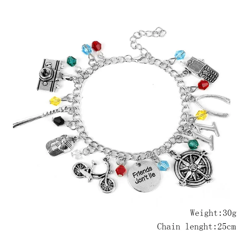 bracelet style 1 Необычные вещи, заколки на пуговицах, серия ТВ, Eleven, брошь, друзья, не лгут, значок, джинсовая рубашка, лацкан, булавка, готическое ювелирное изделие, подарок для фанатов - Окраска металла: bracelet style 1