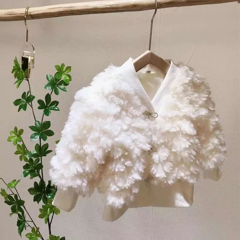 

Girls' Faux Fur Long Sleeve Jacket Baby Girl Winter Clothes Toddler Girl Winter Clothes Autumn Clothes Toddler Fall Clothes