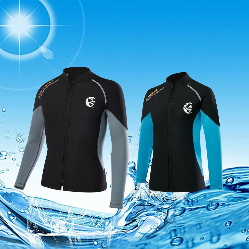 

2,0 мм гидрокостюм Топ с длинным рукавом костюмы для подводного плавания теплый гидрокостюм большого размера костюм для морского серфинга и ...