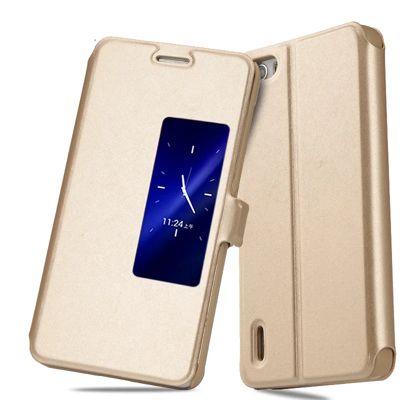 Luxury Leather Case For Huawei Honor 6 Flip Cover With window 5.0" Phone Coque back case | Мобильные телефоны и
