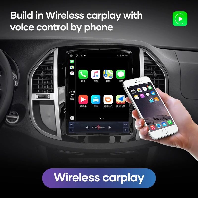 12.1 inch Car Android 10 Radio Player For Toyota Land Cruiser Prado 2010-2013 Multimedia Video GPS Tesla Style Vertical | Автомобили и