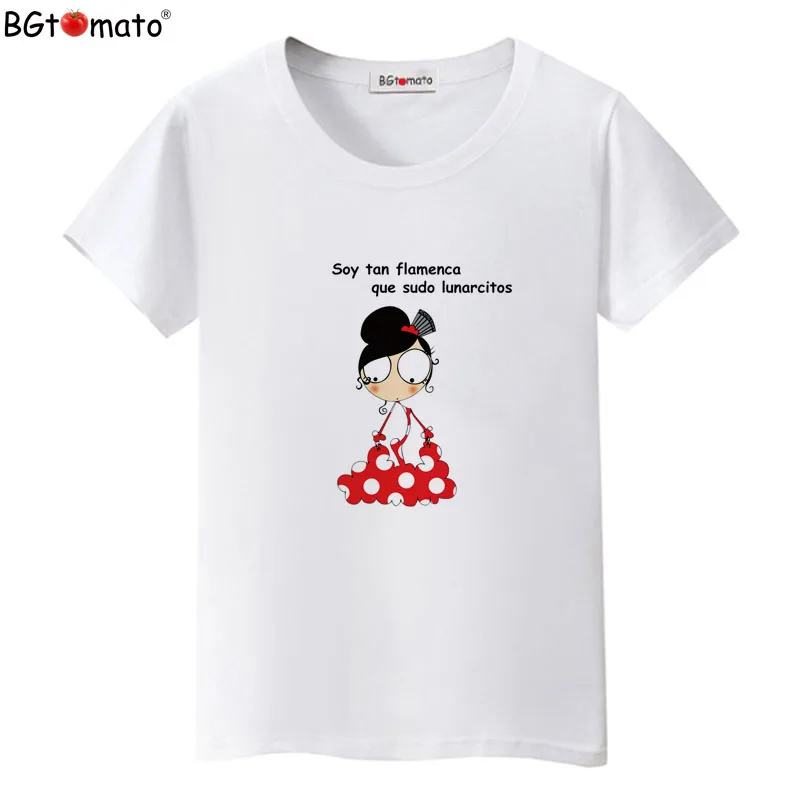

BGtomato New style Harajuku Cartoon T-shirt Women Small Fresh Casual Graphic Clothes Tops Tees Female