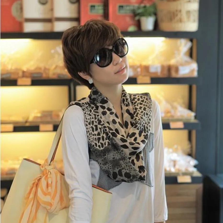 Леопардовый Гепард животный принт модная женская мягкая накидка палантин шаль