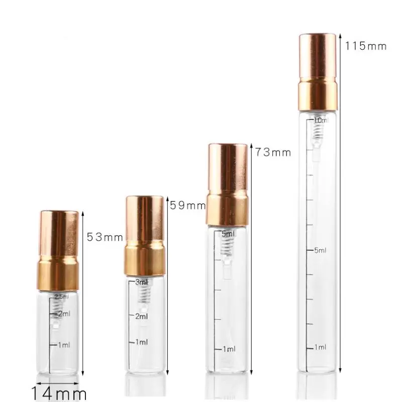 Fragrance MINI 2ml 3ml 10ml 5ml metal Empty Glass Perfume Refillable Bottle Spray Atomizers Bottles LX2850 | Красота и здоровье