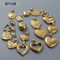 2022 new zinc alloy matte golden heart charms pendant for diy fashion jewelry making vacuum plating jewelry finding accessories