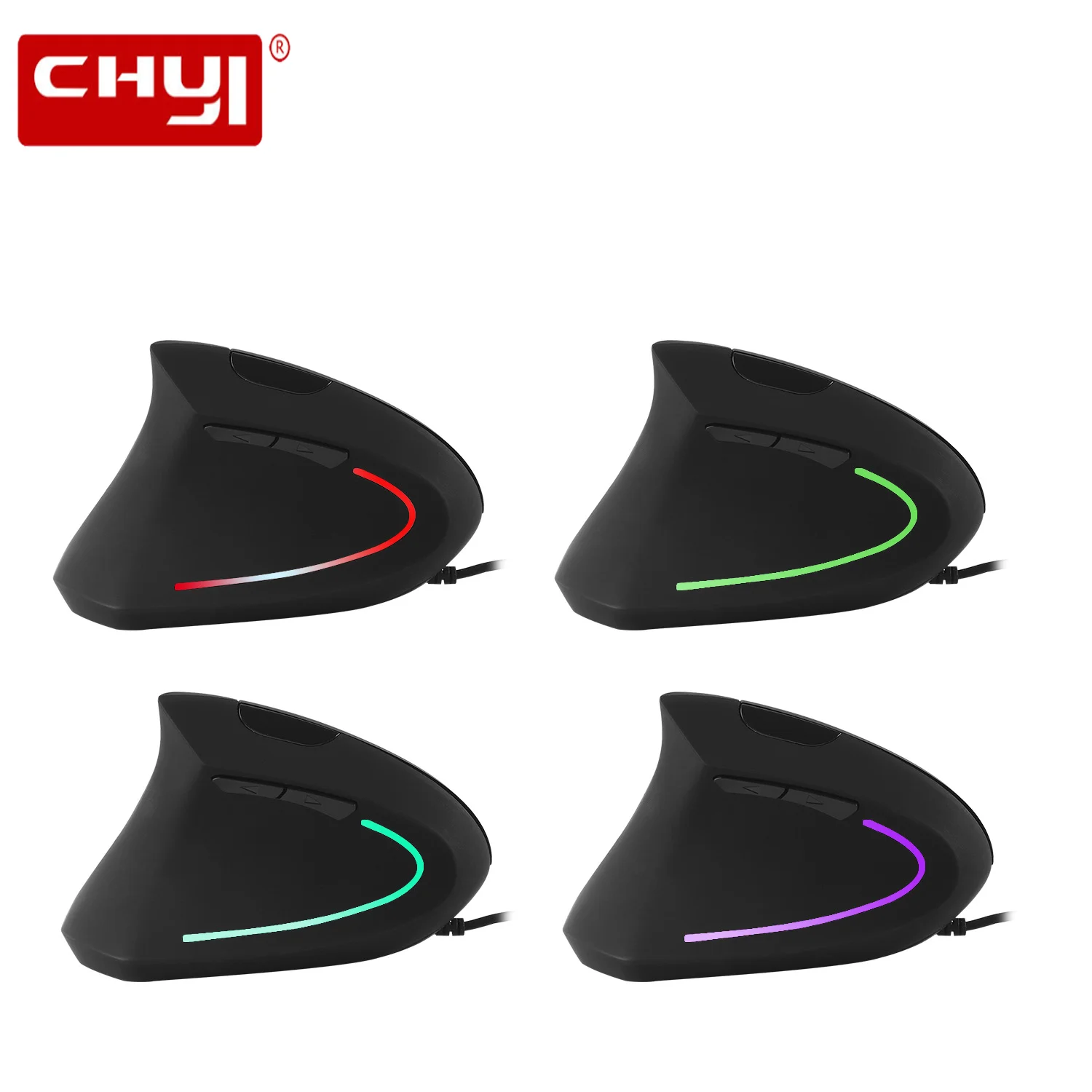 Мышь компьютерная оптическая вертикальная 1600DPI светодиодный светодиодная