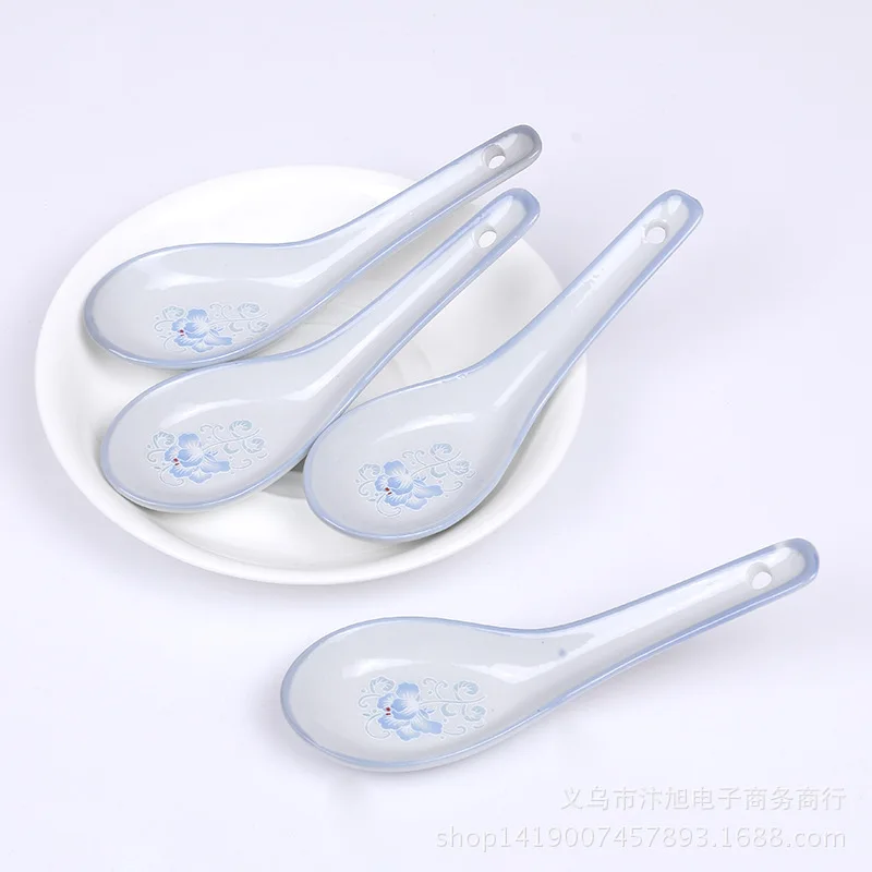 Керамическая ложка в китайском стиле для риса кухонная посуда 10 шт./лот | Дом и сад