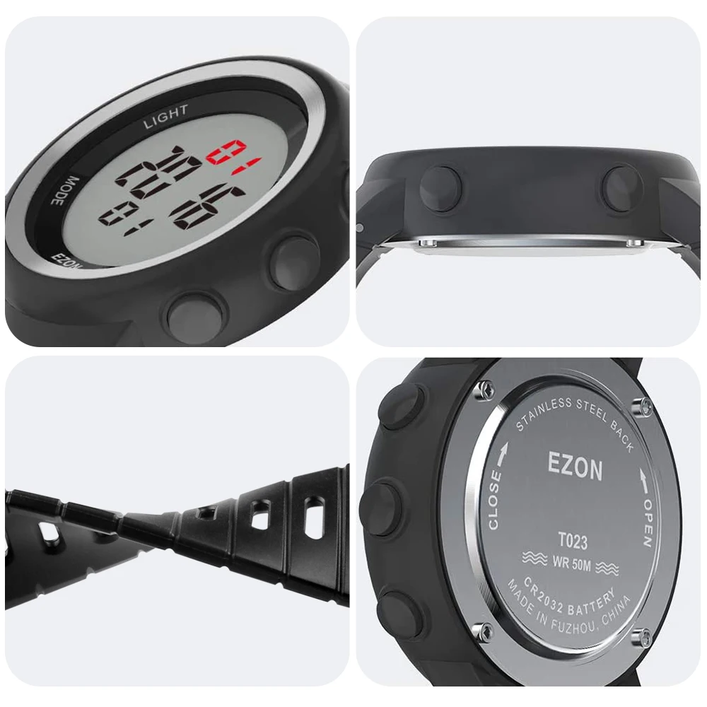 Ezon T023 Для мужчин открытый Бег спортивные часы цифровые Повседневное шагомер Часы