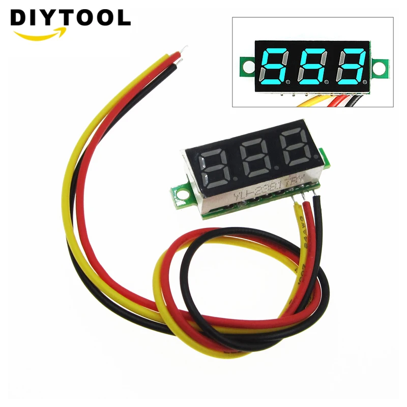 0 28 DC 100V Цифровой Красный светодиодный вольтметр Индикатор напряжения для