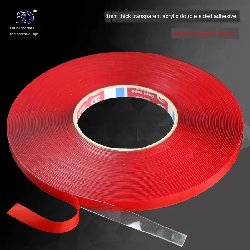 Прозрачная акриловая клейкая прочная лента с двойным покрытием толщина 1 мм Не