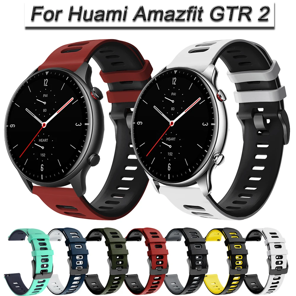 Ремешок силиконовый для Huami Amazfit GTR 2 47 мм спортивный браслет GTR2 Stratos 3 Pace ремешок