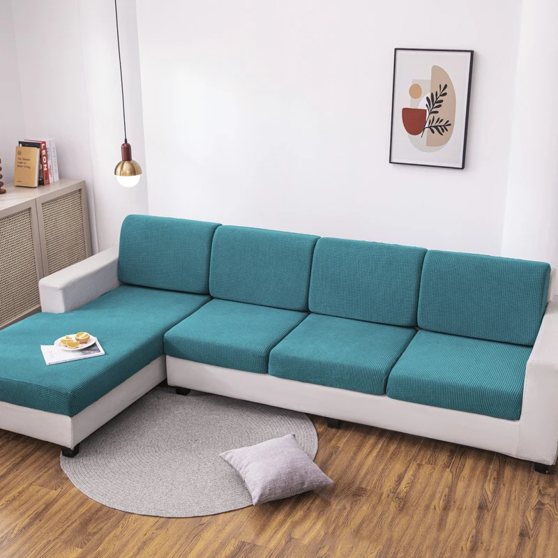 

Knitted Stretch Sofa Cover Sofa Seat Cushion Cover Furniture Protector Washable Removable Slipcover Elastic Corner Sofa Seat