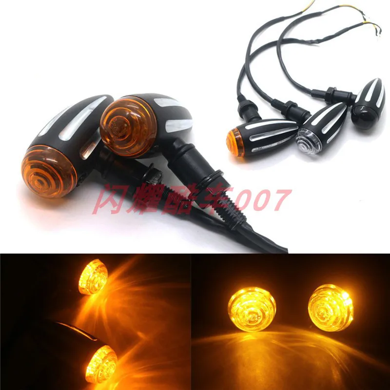 

Metal Motorcycle Turn Signal Light Creative Design Motorbike Signal Lamp Accessories Universal for Harley Honda Suzuki Yamaha