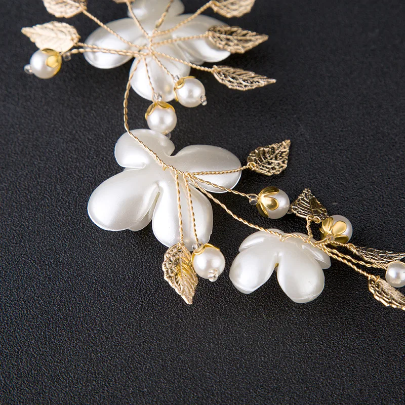 Невесты ручной работы жемчужный цветок волос ремень невесты Свадебные