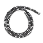 Для детей от 3 до 12 лет мм Гранёные с одной и плоские с другой стороны черный гематит натуральный камень бусины для изготовления ювелирных изделий DIY свободный пространство тонкие плоские жемчужные бусы ожерелье браслет ручной работы