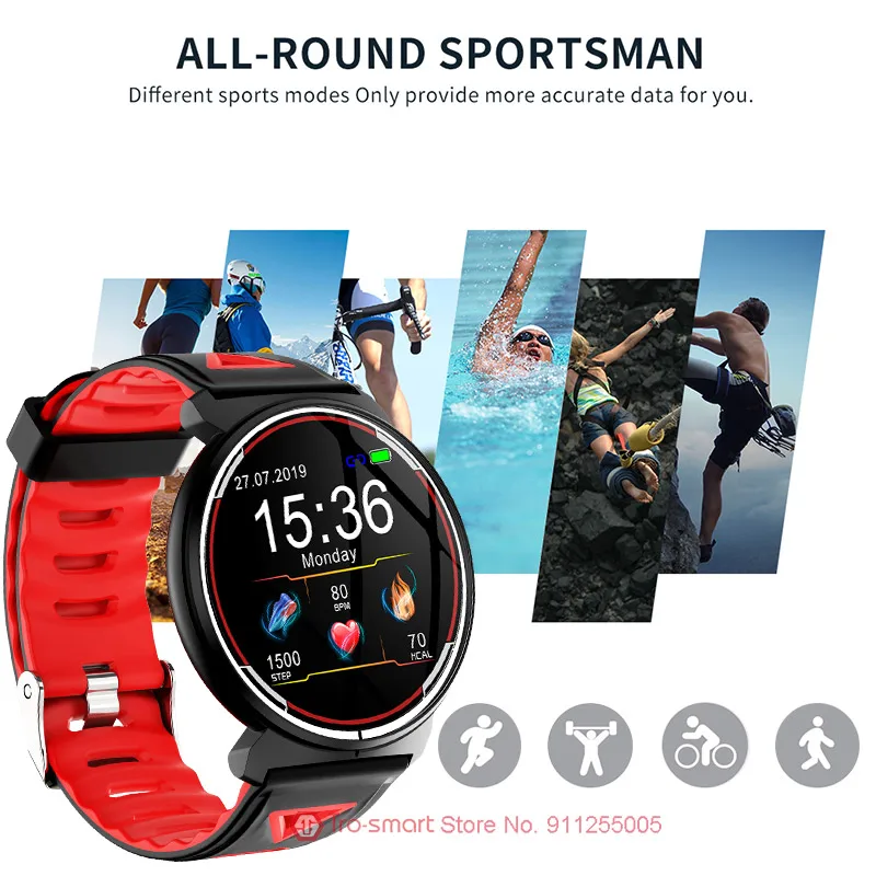 

2021 New Smart Watch Men Women Sport Fitness Watch Waterproof Bluetooth Smart Clock For Android iOS Full Touch Smartwatch Men