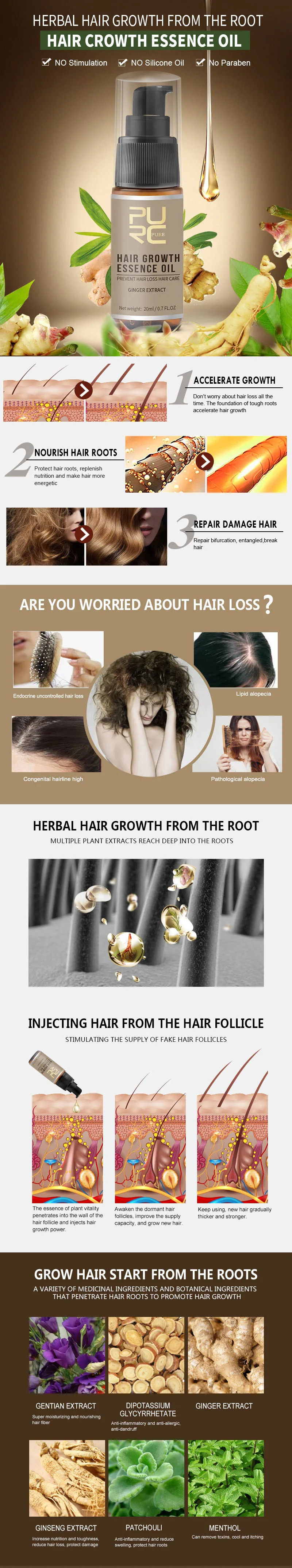 Purc Rapid Hair Growth Hot Hair Treatment Loss Of Essence Oil Hair Help For Hair Growth Watch 20 Ml Hair