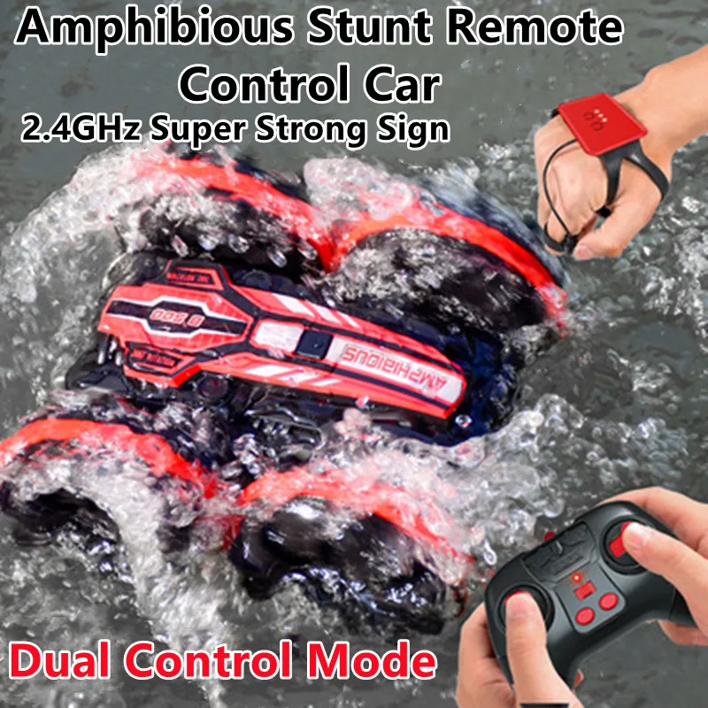

Amphibious Watch Remote Control Car 2.4G 45Mins Intelligent Programming Auto Demonstration 360-Degree Stunt Rotation RC Vehide