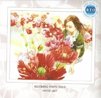 higher cotton lovely counted cross stitch kit blooming poppy field poppies papaver and little girl maid rto