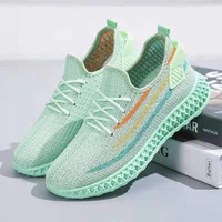 new fashion spring and autumn net sports shoes fashion trend breathable running shoes light coconut womens shoes