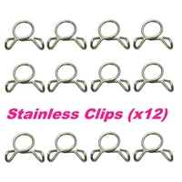 12pcs for honda cb100n 8mm stainless fuel line clips useful for fuel oil pipes 12 x 8mm inner diameter clips car accessori