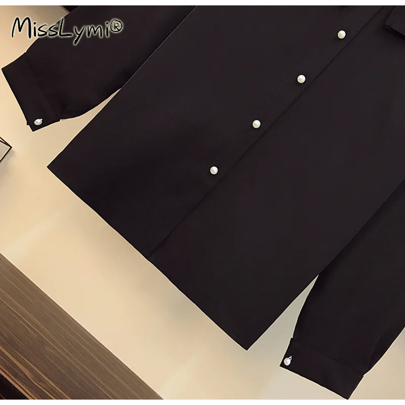 

L-4XL Plus Size Women Elegant Shirts Spring 2021 Fashion Pleated Ruffle Peter Pan Collar Blouse Long Sleeve Loose Ladies Tops