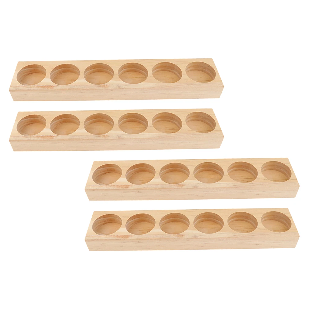 Деревянный эфирное масло дисплей органайзер подставка держатель чехол для 6 шт. 15