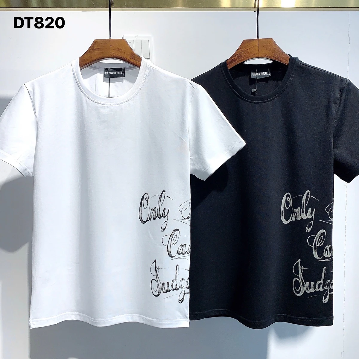 

DSQ PHANTOM TURTLE 2021 summer new t-shirt men fashion print 100% cotton tees breathable quality tees DT820