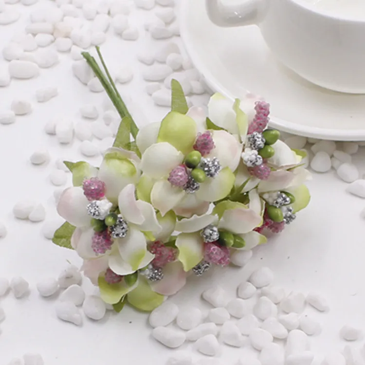 WedFavor 60 шт. шелковые искусственные Пип ягоды проволочные Стебли фрукты Stamen цветок