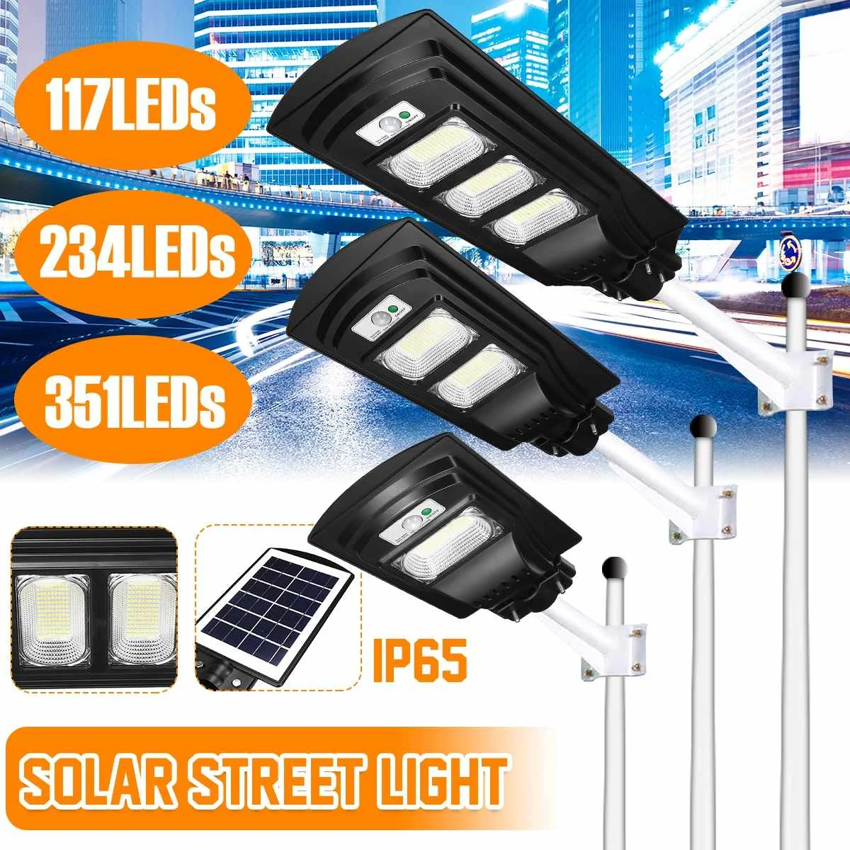 

120W/240W/360W LED Solar Street Lamp Wall Street Light Super Bright Radar PIR Motion Sensor Security Lamp for Outdoor Garden