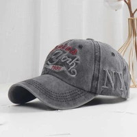 baseball cap washed embroidery new york letter maple leaf cotton adjustable snapback hat fashion caps casual hat 2021 new design