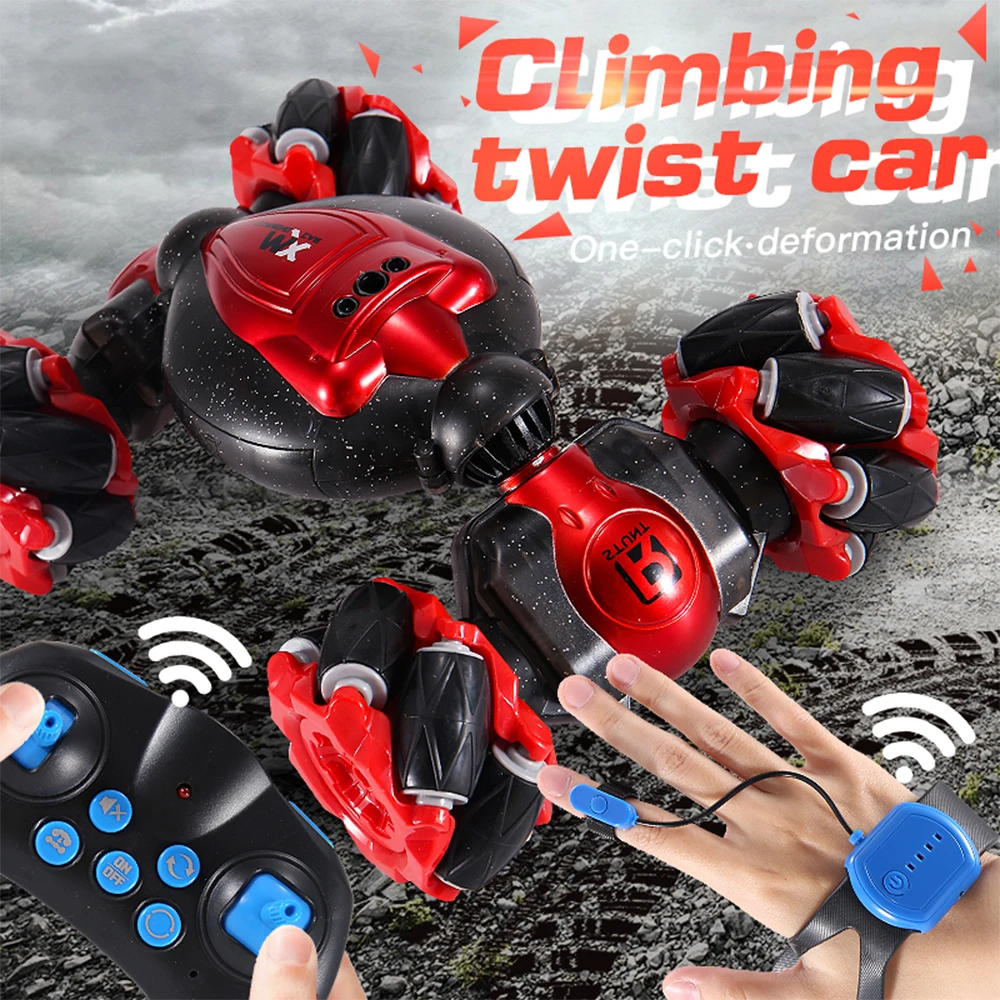 1827 20 2 4G 4WD RC Stunt Car Twist автомобильные часы индукционный жесты внедорожный плоский