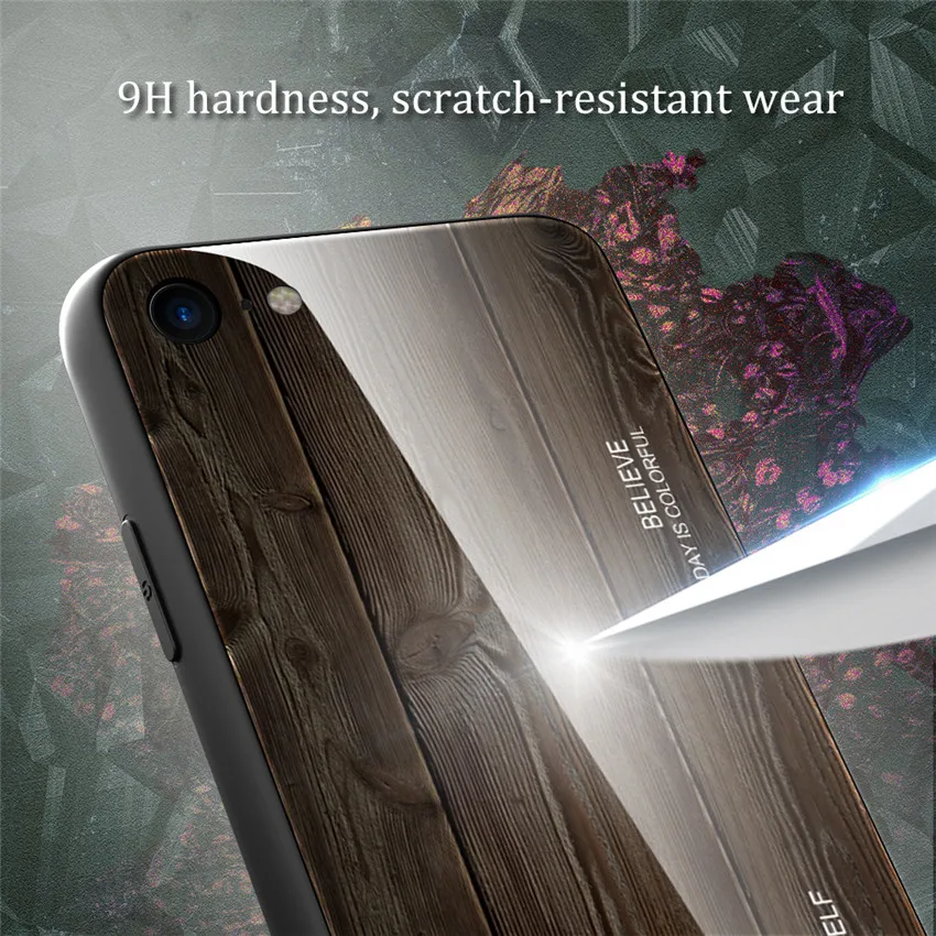 Стеклянный чехол Aixuan для iPhone SE 2020 11 Pro XR XS Max 7 8 plus защитный из закаленного стекла с