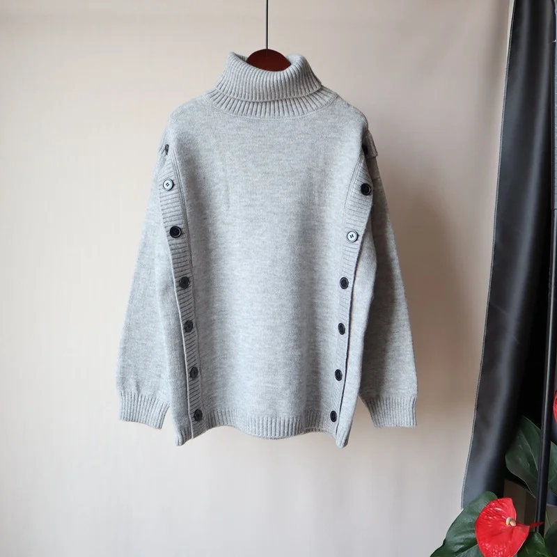 

2022 New Autumn/winter Turtleneck Sweater Women's Pullover Loose Outer Wear Fashionable Korean Style All-match Blouse