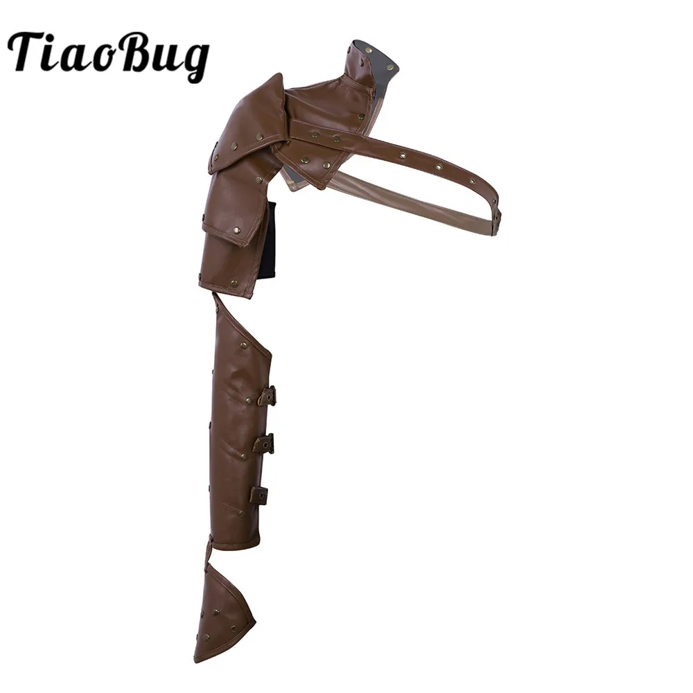 Костюм для косплея воина из искусственной кожи регулируемый на одно плечо в