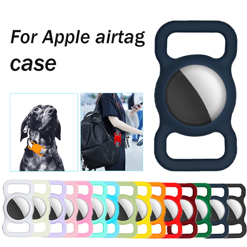

1 шт. защитный силиконовый чехол для Apple Air Tag Tracker, ошейник для собак, кошек, GPS-видоискатель, цветной светящийся чехол для Apple Airtag