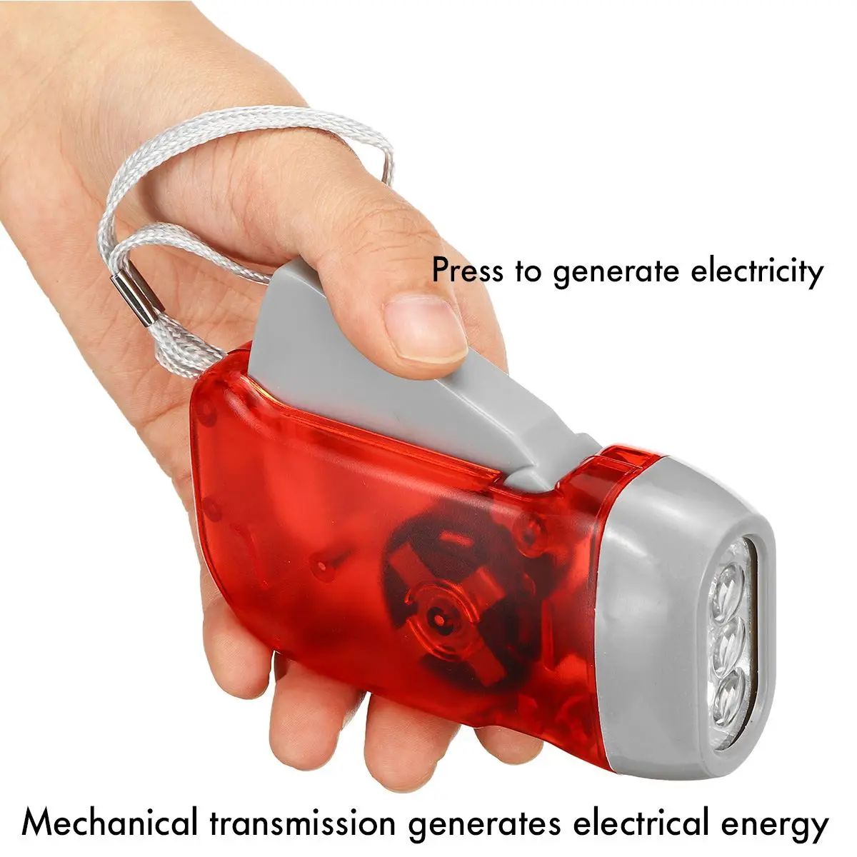 

3LED Hand Pressing Crank Power Wind Up Flashlight Dynamo Torch Light Hand Press Crank Camping Lamp Light Outdoor Camping Travel