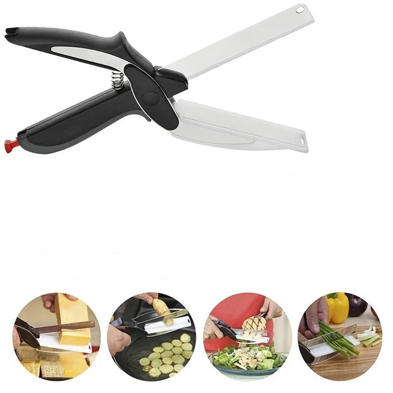 Кухонные ножницы 2 в 1 для резки и доски умные повара из нержавеющей стали мясо