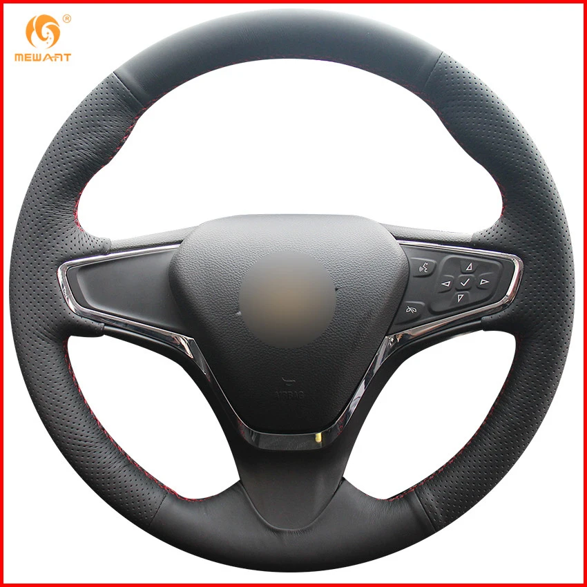 MEWANT черный чехол рулевого колеса автомобиля из искусственной кожи для Chevrolet Cruze
