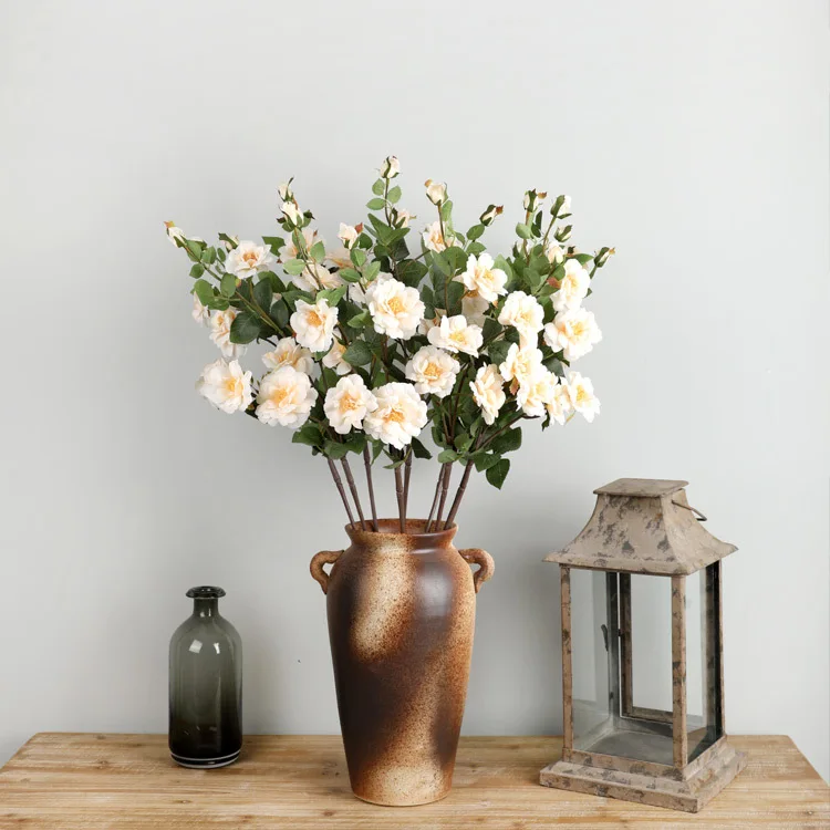 

Simulation Flower Single Multi-headed Rose Simulation Green Plant Flower Wedding Supplies Home Living Room Table Decoration Diy