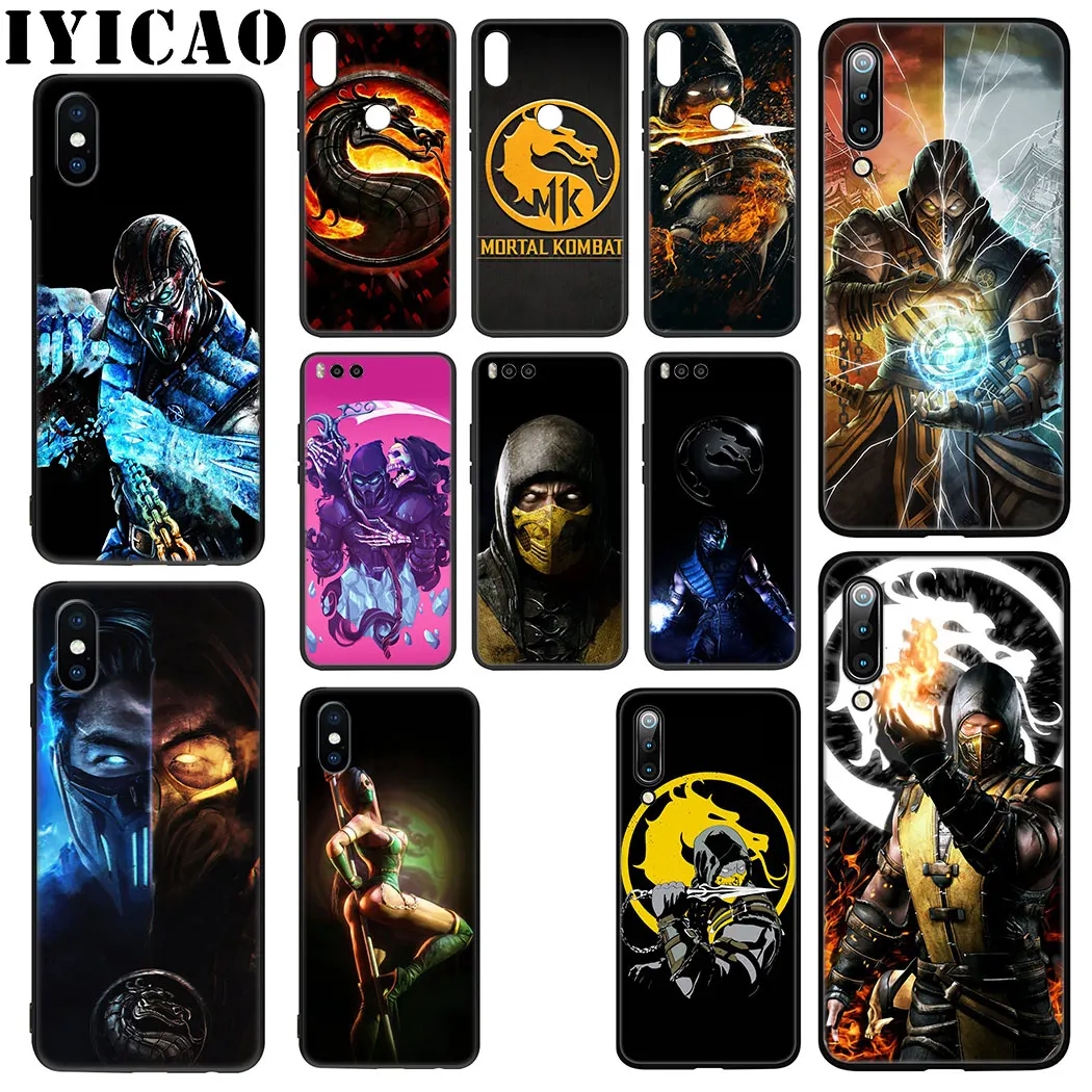 Мягкий силиконовый чехол Mortal kombat для Xiaomi Mi 10 9 8 A3 A2 9T Pro Lite A1 CC9 CC9E 5X 6X из ТПУ|Бамперы|