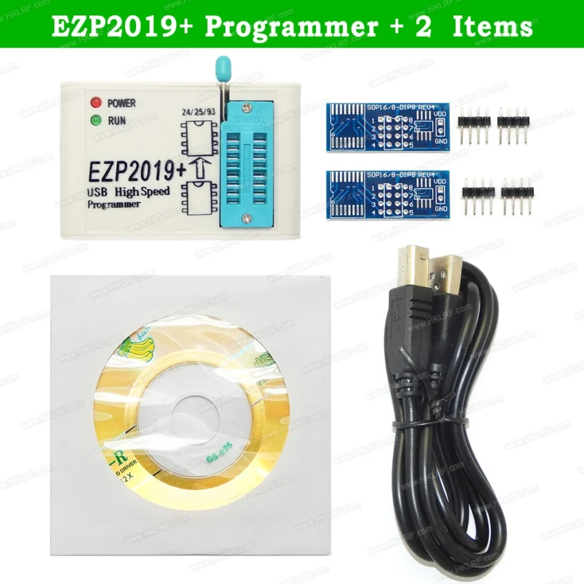 EZP2019+ программист USB SPI программист Поддержка Win7 и 8 24 25 93 EEPROM 25 флэш-чип биос+ 5 предметов - Цвет: EZP2019 2 Items