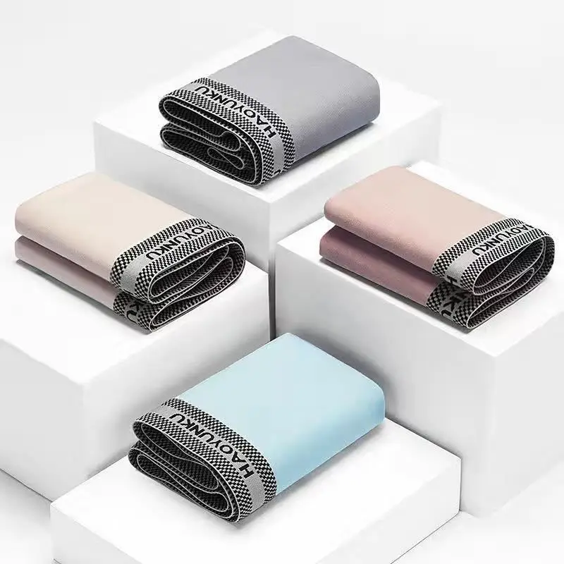 Boxer En Coton Pour Hommes Sous-Etement De Marque Culotte Masculine Short Respirant Poche Convexe en U Tendance Grande